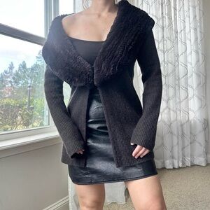 Fur Cashmere Cardigan